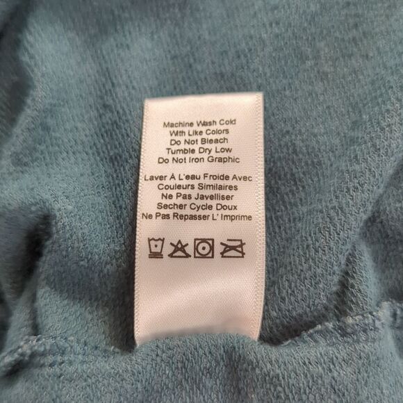 Spiritual Gangster Top Womens Medium Green Split Back Sweatshirt Lightweight - Picture 7 of 9